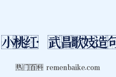 小桃红·武昌歌妓造句是什么意思的图片